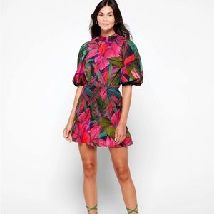 Dresses Farm Rio Midnight Leaves Mini Dress size medium